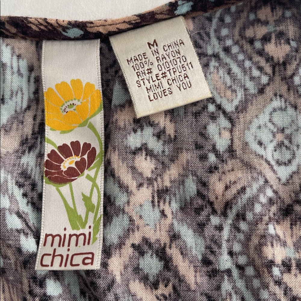Mimi Chica Multicolor Patterned Camisole - Picture 7 of 7